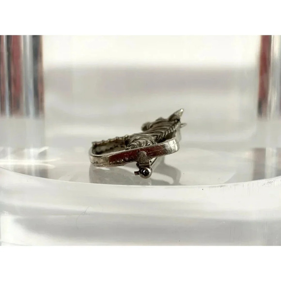 Vintage Silver Tone Zebra Shaped Retro Animal Brooch | Pin - Picture 6 of 10